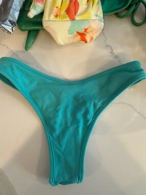 Montce Teal High-Cut Bikini Bottom